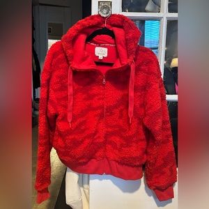 America Eagle, Hooded Sherpa Jacket, size Large